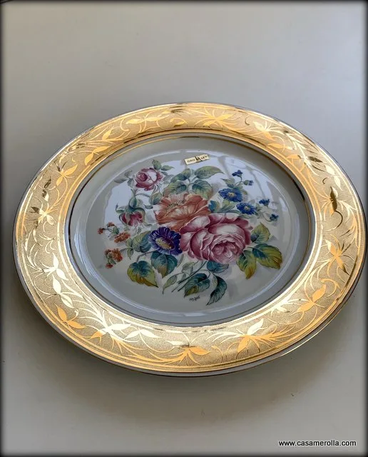 Plato con bisel de Oro 24k - Imagen 2