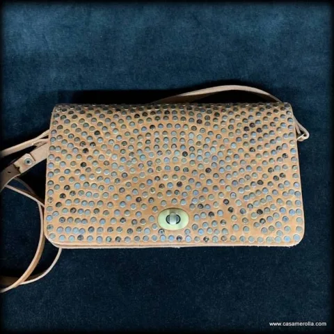 Bolso clutch de piel natural
