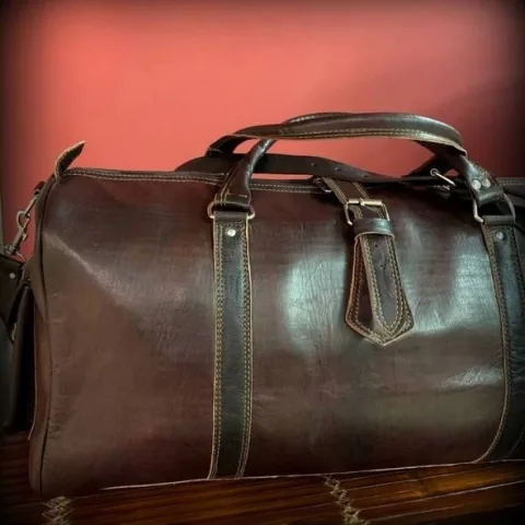 Bolso de Viaje en piel natural