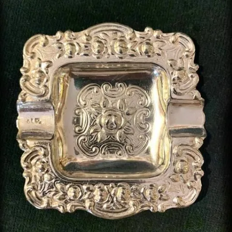 Cenicero de Alpaca Plateada