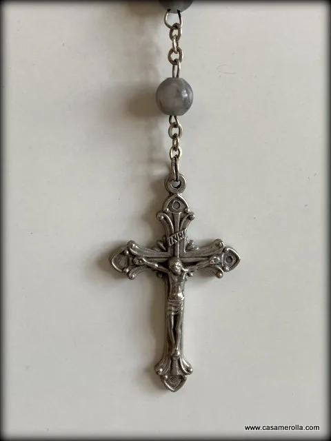 Rosario de ágata gris - Imagen 4