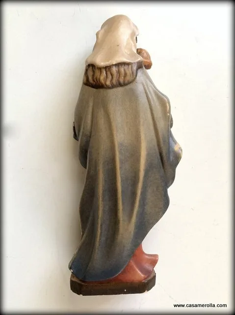 Virgen con el Niño en pasta de madera - Imagen 5