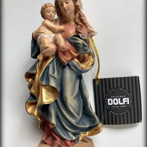 Virgen con el Niño pasta de madera