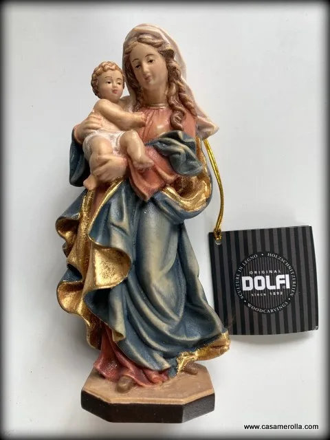 Virgen con el Niño pasta de madera