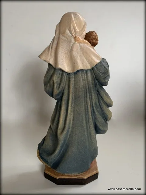 Virgen con el Niño pasta de madera - Imagen 6