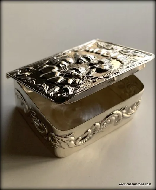Pastillero ,,Angelitos,, Plata 925º - Imagen 2