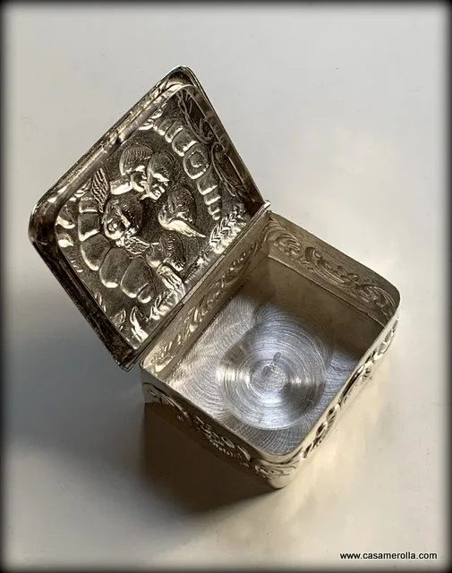 Pastillero ,,Angelitos,, Plata 925º - Imagen 4