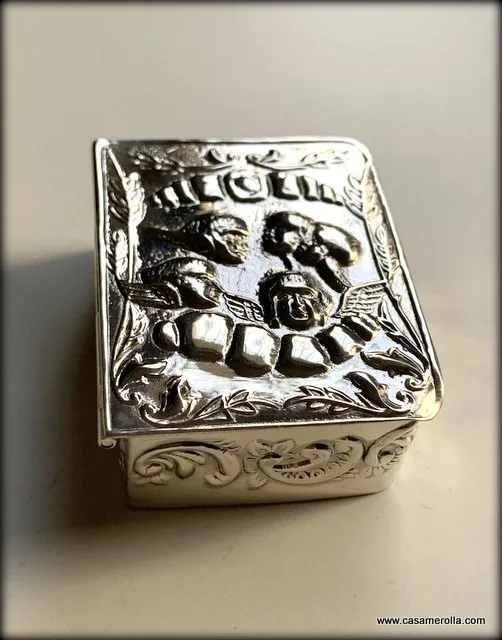 Pastillero ,,Angelitos,, Plata 925º - Imagen 5