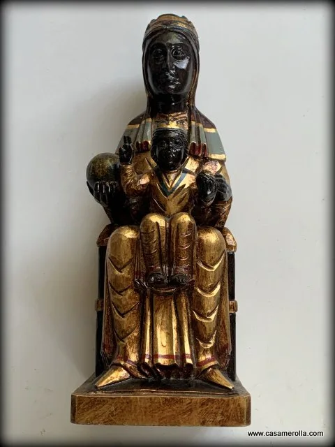 Virgen de Montserrat talla de madera - Imagen 6