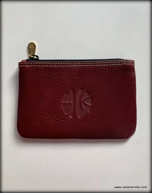 Monedero de piel natural