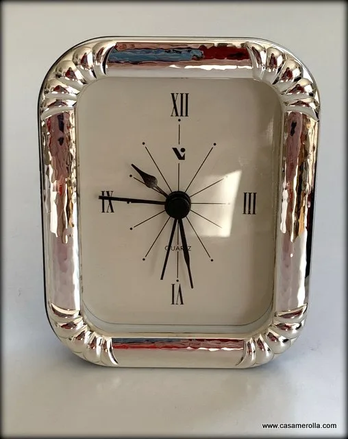 Reloj de mesa en Plata de Ley