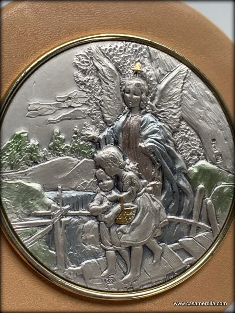 Bajorrelieve redondo placa de Plata 925º - Imagen 3