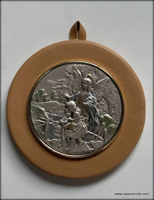 Bajorrelieve redondo placa de Plata 925º
