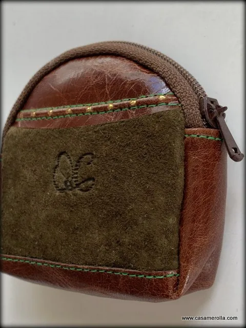 Monedero vintage de ante marrón - Imagen 3