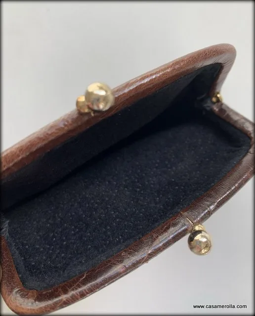 Monedero vintage de ante y piel - Imagen 3