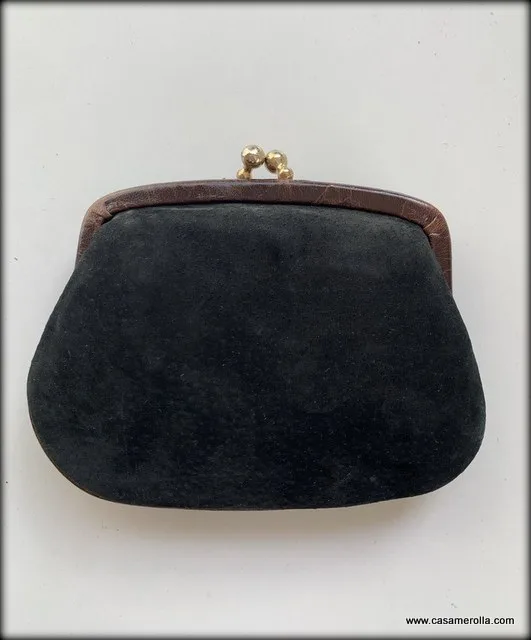 Monedero vintage de ante y piel - Imagen 4