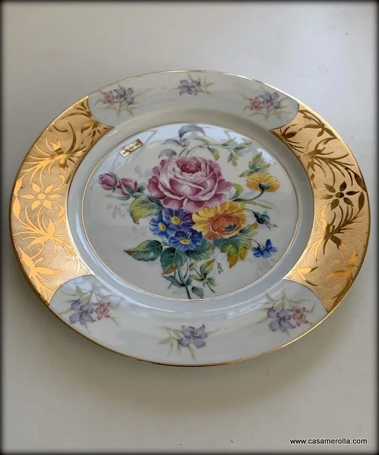 Plato con bisel de Oro de 24k - Imagen 2