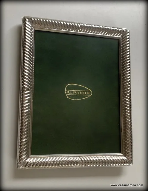 Marco de placa de Plata 22 x 28 cm