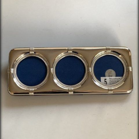 Marco triple de placa de Plata