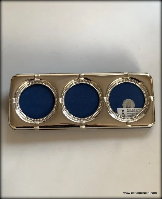 Marco triple de placa de Plata