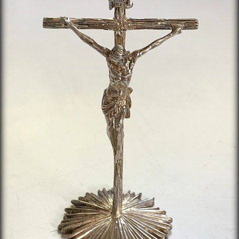 Crucifijo de sobremesa en  Plata 925º