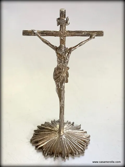 Crucifijo de sobremesa en  Plata 925º