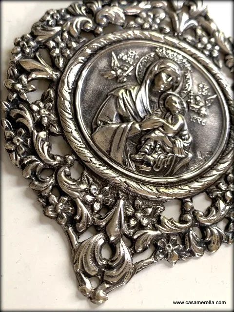 Medalla de cuna en Plata 925º - Imagen 3