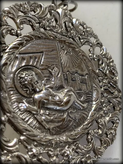 Medalla de cuna en Plata 925º - Imagen 3