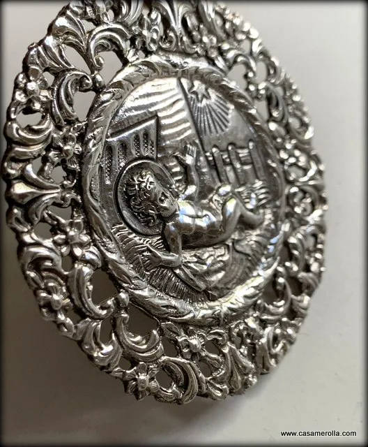 Medalla de cuna en Plata 925º - Imagen 4