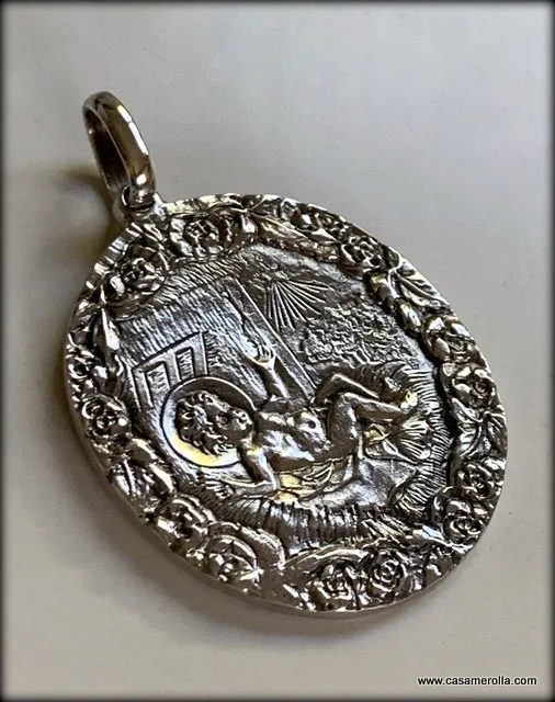 Medalla de cuna en Plata 925º - Imagen 2
