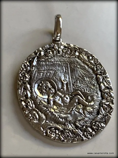 Medalla de cuna en Plata 925º - Imagen 6