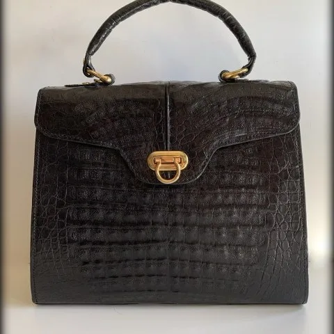 Bolso de autentica piel de cocodrilo
