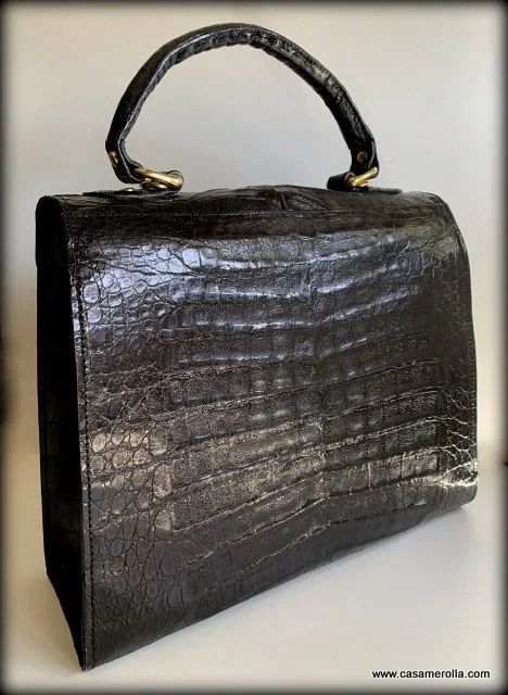 Bolso de autentica piel de cocodrilo - Imagen 5