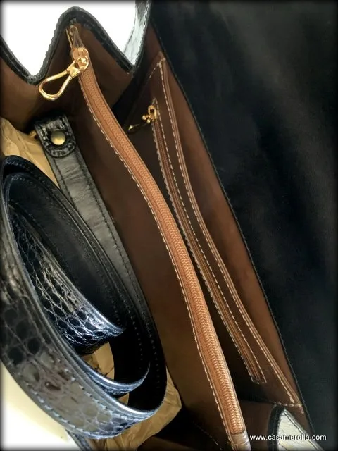 Bolso de autentica piel de cocodrilo - Imagen 4