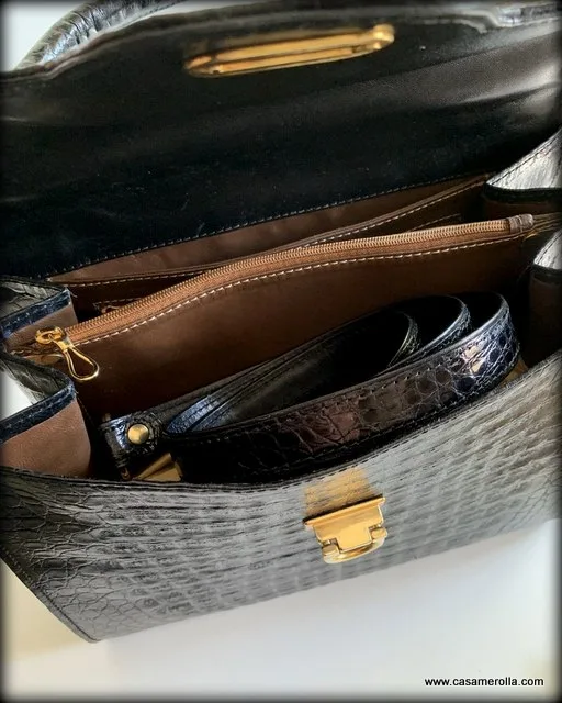 Bolso de autentica piel de cocodrilo - Imagen 9