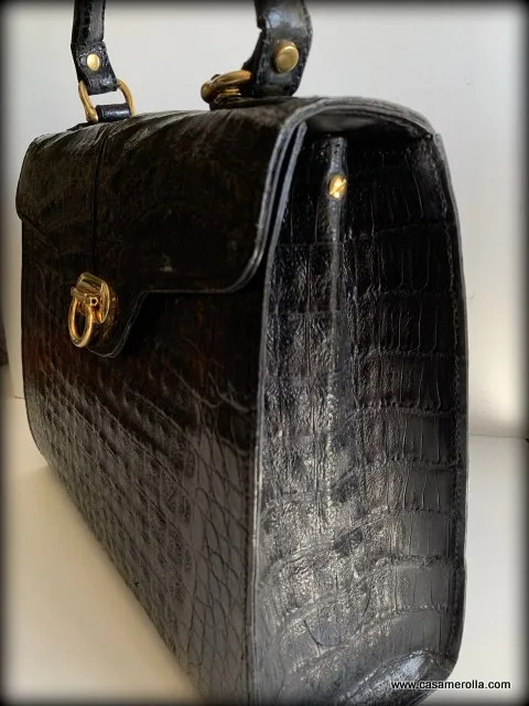 Bolso de autentica piel de cocodrilo - Imagen 6