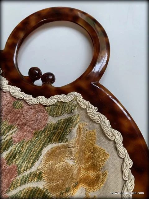 Bolso artesanal de jacquard  y Carey - Imagen 2