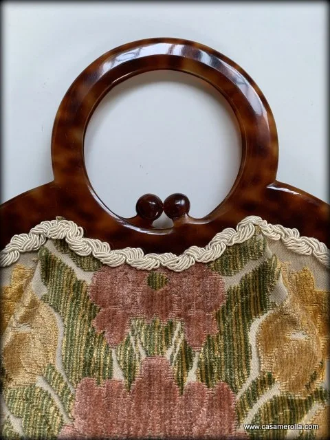 Bolso artesanal de jacquard  y Carey - Imagen 3
