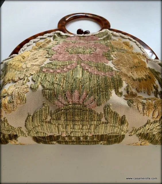 Bolso artesanal de jacquard  y Carey - Imagen 5